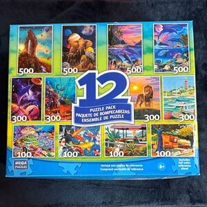 Mega Puzzles 12 Puzzle Pack